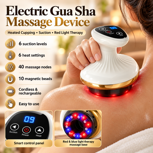 Electric Gua Sha Massage Device with Heating and Cupping